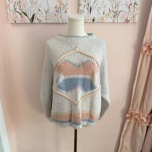 Tomboy Pastel Heart Knit Sweater